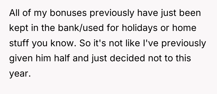 All of my bonuses previously have just been kept in...