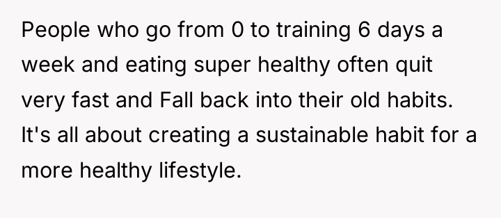 People who go from 0 to training 6 days a...