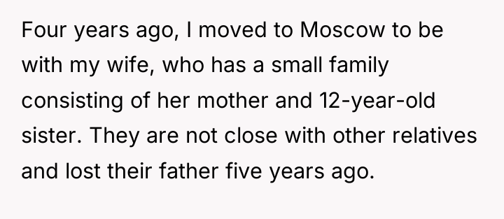 Four years ago, I moved to Moscow to be with...