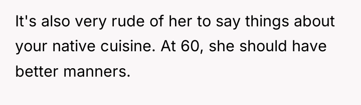 It's also very rude of her to say things about...