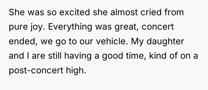 She was so excited she almost cried from pure joy....