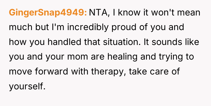 GingerSnap4949 NTA, I know it won't mean much but I'm...