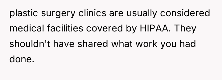 plastic surgery clinics are usually considered medical facilities covered by...