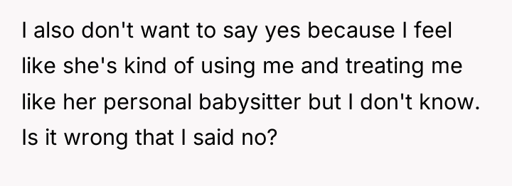 I also don't want to say yes because I feel...