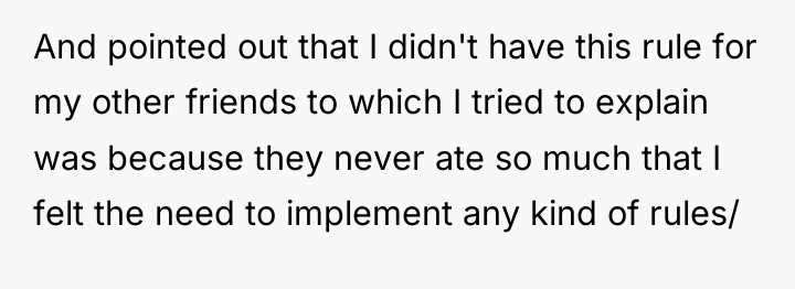 And pointed out that I didn't have this rule for...