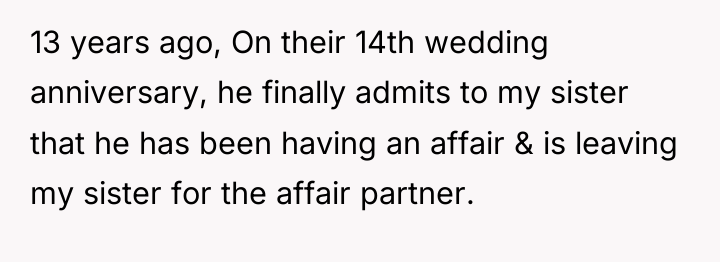 13 years ago, On their 14th wedding anniversary, he finally...