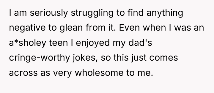 I am seriously struggling to find anything negative to glean...