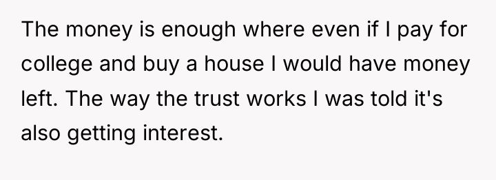 The money is enough where even if I pay for...