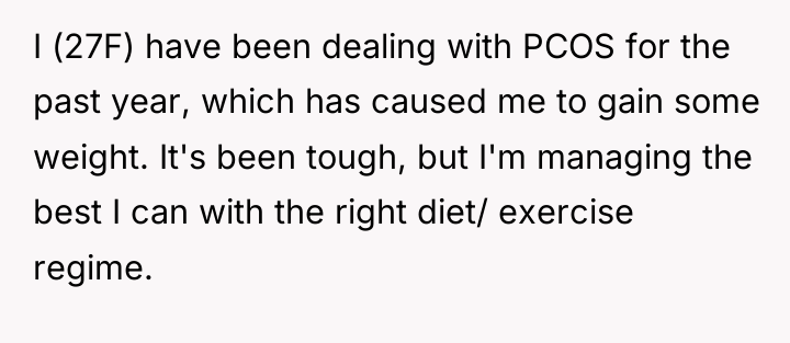 I (27F) have been dealing with PCOS for the past...