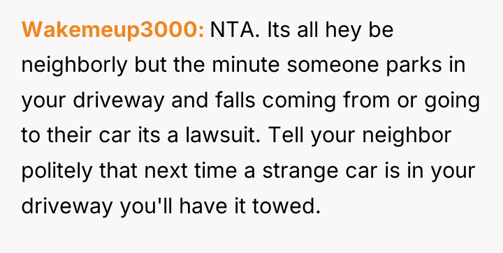 Wakemeup3000 NTA. Its all hey be neighborly but the minute...