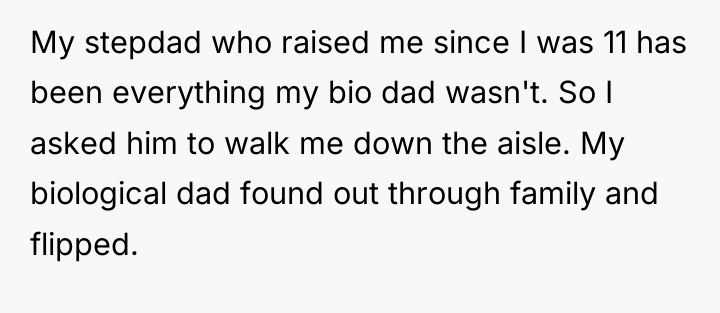 My stepdad who raised me since I was 11 has...
