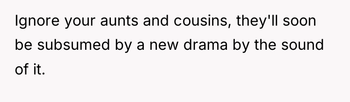 Ignore your aunts and cousins, they'll soon be subsumed by...