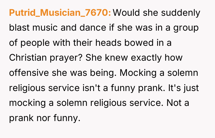 Putrid_Musician_7670 Would she suddenly blast music and dance if she...