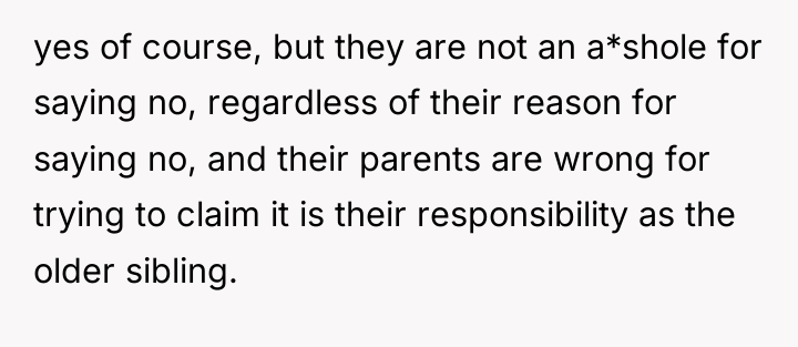 yes of course, but they are not an a*shole for...