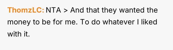 ThomzLC NTA > And that they wanted the money to...