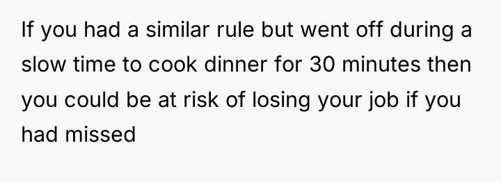 If you had a similar rule but went off during...