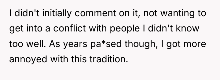 I didn't initially comment on it, not wanting to get...