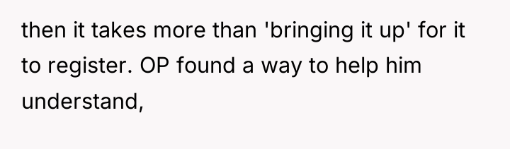 then it takes more than 'bringing it up' for it...