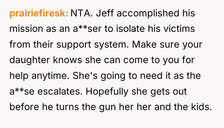 prairiefiresk NTA. Jeff accomplished his mission as an a**ser to...