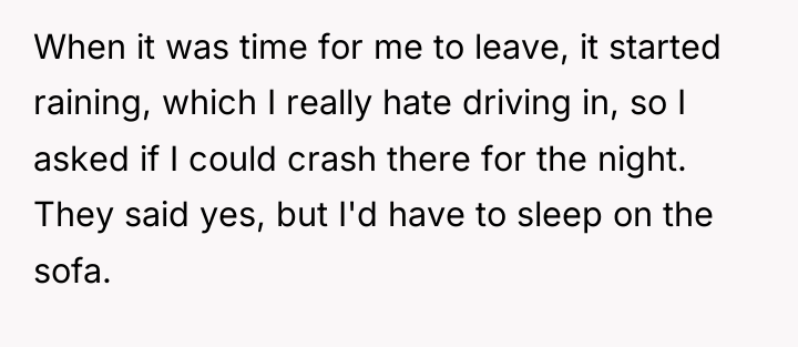 When it was time for me to leave, it started...