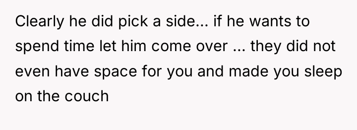Clearly he did pick a side... if he wants to...