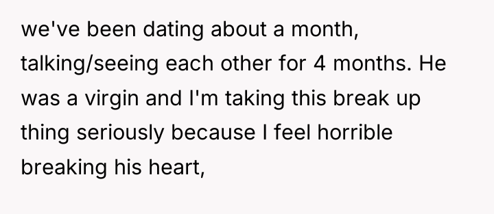 we've been dating about a month, talking/seeing each other for...