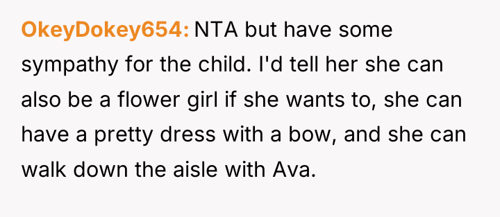 OkeyDokey654 NTA but have some sympathy for the child. I'd...