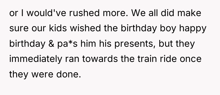 or I would've rushed more. We all did make sure...