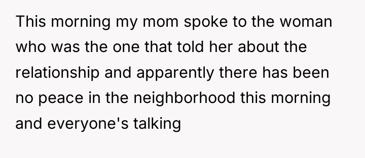 This morning my mom spoke to the woman who was...