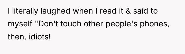 I literally laughed when I read it & said to...