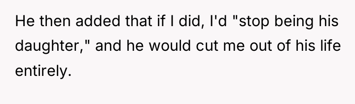 He then added that if I did, I'd "stop being...