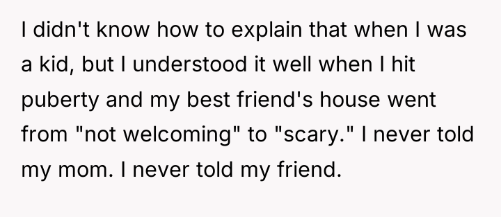 I didn't know how to explain that when I was...