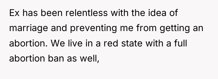 Ex has been relentless with the idea of marriage and...