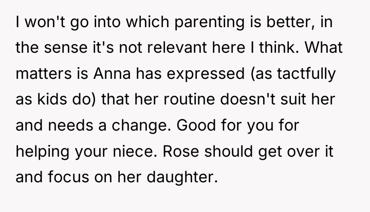I won't go into which parenting is better, in the...
