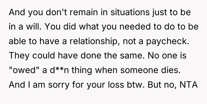 And you don't remain in situations just to be in...