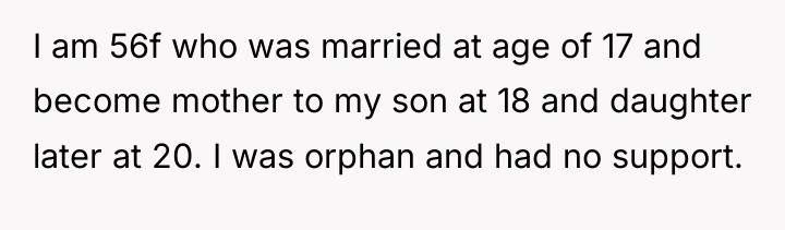 I am 56f who was married at age of 17...