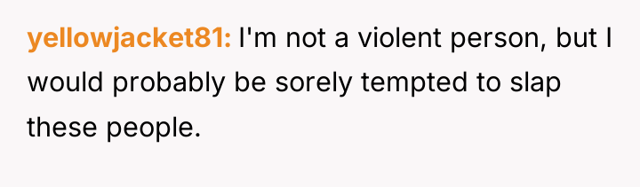 yellowjacket81 I'm not a violent person, but I would probably...