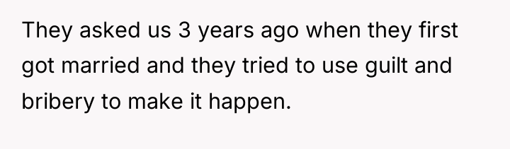 They asked us 3 years ago when they first got...