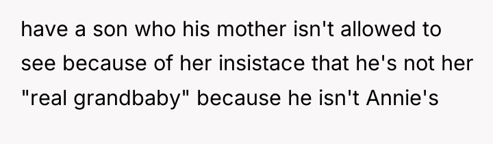 have a son who his mother isn't allowed to see...