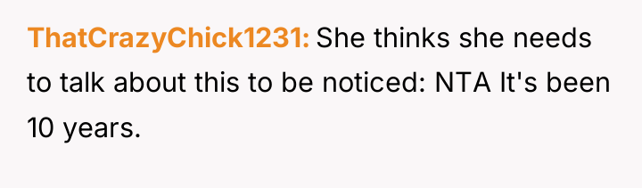 ThatCrazyChick1231 She thinks she needs to talk about this to...