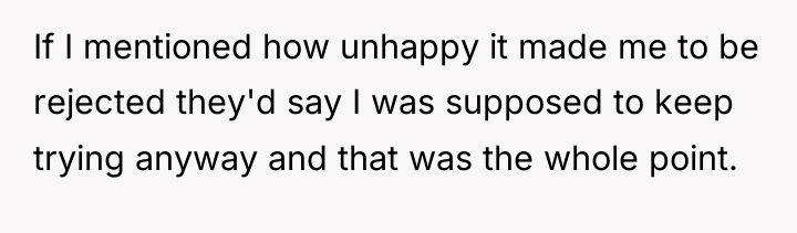 If I mentioned how unhappy it made me to be...