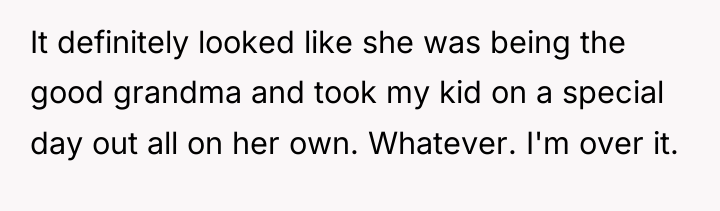 It definitely looked like she was being the good grandma...