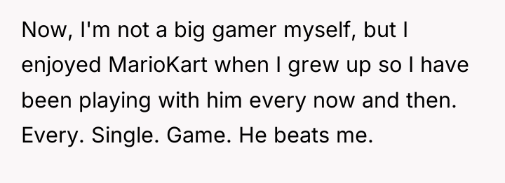 Now, I'm not a big gamer myself, but I enjoyed...