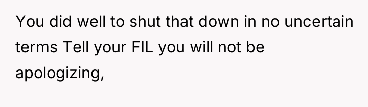 You did well to shut that down in no uncertain...