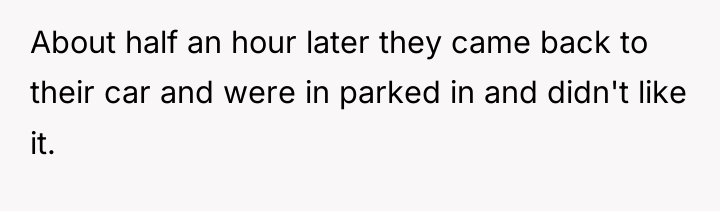 About half an hour later they came back to their...