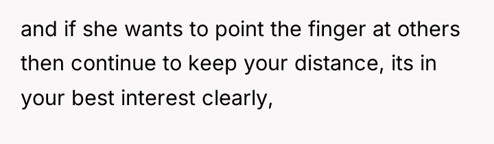 and if she wants to point the finger at others...