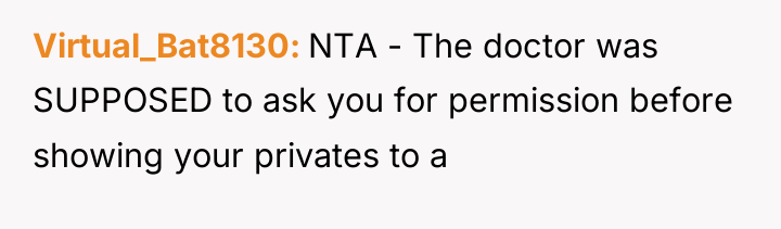 Virtual_Bat8130 NTA - The doctor was SUPPOSED to ask you...
