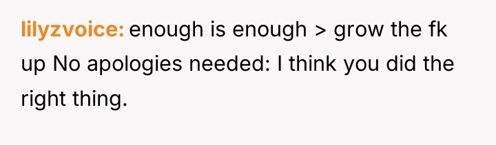 lilyzvoice enough is enough > grow the fk up No...