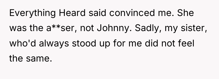 Everything Heard said convinced me. She was the a**ser, not...