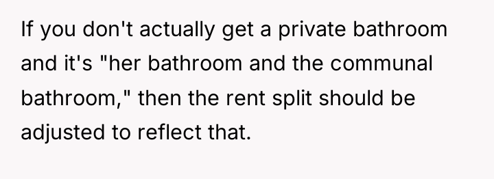 If you don't actually get a private bathroom and it's...